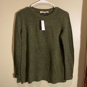 LOFT Olive Crewneck Sweater